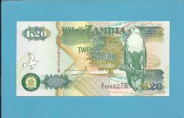 ZAMBIA - 20 KWACHA - 1992 - P 36.a - Sign. 10 - UNC. - Série A/C - Fish Eagle - 2 Scans - Zambie