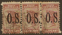 SOUTH AUSTRALIA 1891 1/2d OS X3 SG O65 U #MN246 - Used Stamps