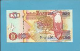 ZAMBIA - 50 KWACHA - 2006 - Pick 37.e - Sign. 12 - Fish Eagle - 2 Scans - Zambie