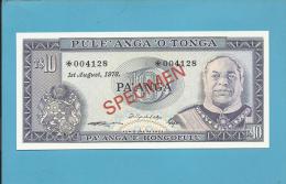 TONGA - 10 PA' ANGA - 1978 - SPECIMEN - UNC. - RARE - 2 Scans - Tonga