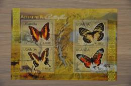 MI - 31 ++ UGANDA 2012 BUTTERFLIES SCHMETTERLING VLINDERS PAPILLON MNH ** - Uganda (1962-...)