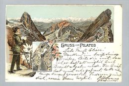 AK NW Pilatus 1898-08-13 Litho #395 - Andere & Zonder Classificatie