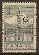 CANADA 1952 $1 Totem Official SG O195 U #MM13 - Aufdrucksausgaben