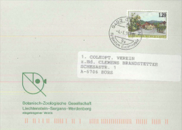 9492 Eschen Triesen Liechtenstein - Botanisch.zoologische Gesellschaft - Cartas & Documentos