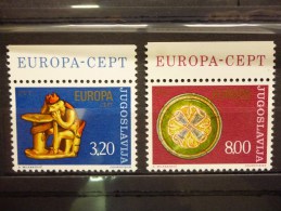 THEMA EUROPA YOUGOSLAVIE 1524/1525 Xx ( YVERT ) COTE : 1.20 EURO ( B ) - 1976