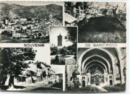 CPSM 34 ST PONS MULTI VUES   Grand Format 15 X 10,5 Cm - Saint-Pons-de-Thomières