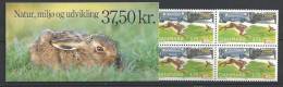 Danemark 1992 Carnet Neuf C1035 Protection De La Nature Lièvre Et Oiseau - Carnets