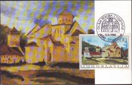 YUGOSLAVIA - JUGOSLAVIA - MAXI CARD - MONASTERY  STUDENICA - 1968 - Abbayes & Monastères