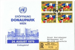 ONU-L5 - NATIONS-UNIES Bureau De Vienne N° 7 Sur FDC Recommandé Pour Unterkulm (Suisse) Thème Drapeaux 1979 - FDC