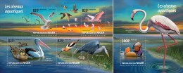 Niger 2015, Animals, Water Birds, Ducks, 4val In BF +BF - Albatros & Stormvogels