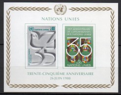 Nations Unies (Genève) - Bloc Feuillet - 1980 - Yvert N° BF 2 ** - Hojas Y Bloques