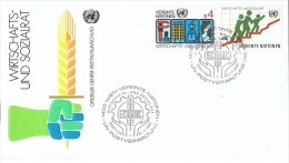 ONU-L12 - NATIONS-UNIES Bureau De Vienne N° 14/15 Sur FDC Wirtschaft Und Sozialrat 1980 - FDC