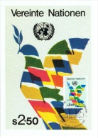 ONU-L15 - NATIONS-UNIES N° 8 Sur Carte Maximum Colombe De La Paix - Bureau De Vienne 1980 - Maximum Cards