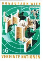 ONU-L22 - NATIONS-UNIES Bureau De Vienne N° 6 Sur Carte Maximum Donaupark Wien - Maximum Cards