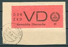 DDR Dienstmarken D Mi. 1 ZKD VD Briefstück - Covers & Documents