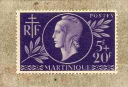 MARTINIQUE   : Entraide Française : Profil De Femme Au Bonnet Phrygien, Croix De Lorraine, RF - - Ongebruikt