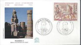 FRANCE FDC 4/9/76 : Ramses II - Egiptología