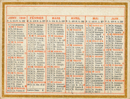 Calendrier Petit Format, Année 1949 Sans Publicité (7 Cm Sur 9 Cm) - Small : 1941-60