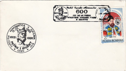 18142- ETRU 1ST MUSAT, PRINCE OF MOLDAVIA, SPECIAL POSTMARKS AND STAMP ON COVER, 1988, ROMANIA - Covers & Documents