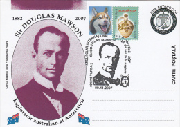 18326- INTERNATIONAL POALR YEAR, ANTARCTIC'S DAY, D. MAWSON, SPECIAL POSTCARD, 2007, ROMANIA - Internationale Pooljaar