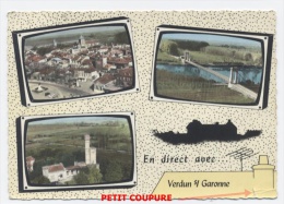 ETAT -82-VERDUN SUR GARONNE--MULTIVUES -RECTO/VERSO --C17 - Verdun Sur Garonne