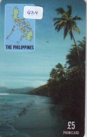 Télécarte PHILIPPINES * FILIPPIINES * EPACE (434) GLOBE * SATELLITE * MAPPEMONDE * TK Phonecard * - Filipinas