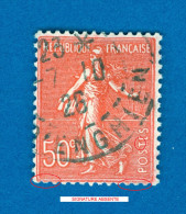 * 1924 / 1932 N° 199  FOND LIGNÉE DOS CHARNIÈRE 7.10.26 OBLITÉRÉ TB - Gebraucht