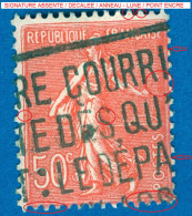 1924 / 1932 N° 199  FOND LIGNÉE TRACE DOS CHARNIÈRE OBLITÉRÉ 24.00 € - Used Stamps