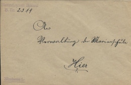 1914/18 - KRIEGSMARINE - MARINE ALLEMANDE - ENVELOPPE De L'HOPITAL De La MARINE (KRIEGSLAZARETT) N°2319 - Feldpost (franchigia Postale)