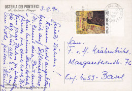 Vatican PPC Osteria Dei Pontefici Di Antonio Maggi VATICANO 1994 BASEL Switzerland (2 Scans) - Cartas & Documentos