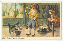 CHAT HUMANISE - CAT  - Cadet Roussel A Trpois Chapeaux ... - Dressed Animals