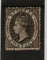 ST LUCIA 1864 (1d) BLACK SG 11 PERF 12½ MOUNTED MINT Cat £35 - Ste Lucie (...-1978)