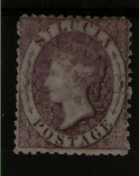 ST LUCIA 1876 (6d) VIOLET SG 17b PERF 14 MOUNTED MINT Cat £250 - Ste Lucie (...-1978)