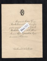 VP1674 - CHATELLERAULT - Généalogie - Double Faire - Part De Mariage A. GRANDIN à CHATEAUROUX  &  G . BACHELIER - Wedding