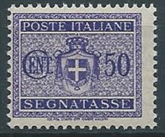 1945 LUOGOTENENZA SEGNATASSE RUOTA 50 CENT MNH ** - W132-2 - Impuestos