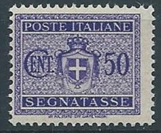 1945 LUOGOTENENZA SEGNATASSE RUOTA 50 CENT MNH ** - W132-3 - Postage Due