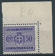 1945 LUOGOTENENZA SEGNATASSE RUOTA 50 CENT LUSSO MNH ** - W133 - Taxe