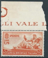 1938 AOI SOGGETTI VARI 1,75 LIRE MNH ** - W134-3 - Italian Eastern Africa