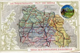 CPA 63 LES DEPARTEMENTS PUY DE DOME EDITION DE LA CHOCOLATRIE D AIGUEBELLE - Andere & Zonder Classificatie