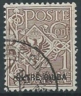 1925 OLTRE GIUBA USATO AQUILA 1 CENT - W144 - Oltre Giuba