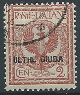 1925 OLTRE GIUBA USATO AQUILA 2 CENT - W144 - Oltre Giuba