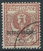 1925 OLTRE GIUBA USATO AQUILA 2 CENT - W144-5 - Oltre Giuba