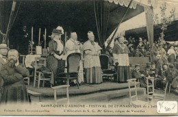 CPA 95 ST OUEN L AUMONE FESTIVAL DE GYMNASTIQUE ALLOCUTION DE S.G. M GIBIER EVEQUE DE VERSAILLES - Saint-Ouen-l'Aumône