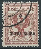 1925 OLTRE GIUBA USATO AQUILA 2 CENT - W146 - Oltre Giuba