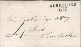 Great Britain "ALRESFORD 60" Two-liner On Letter To Winchester 1814 (n53) - ...-1840 Prephilately