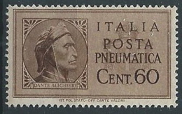 1945 LUOGOTENENZA POSTA PNEUMATICA 60 CENT MNH ** - W149 - Neufs