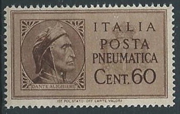 1945 LUOGOTENENZA POSTA PNEUMATICA 60 CENT MNH ** - W149-2 - Ungebraucht