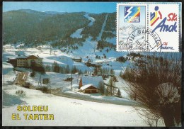 STATIONS DE SKI ANDORRANES . SOLDEU ET TORTER . 15 MARS  1993 . - Cartas & Documentos