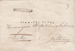Sweden MARIESTAD On Cover To Götheborg Göteborg 1830 (n73) - ... - 1855 Voorfilatelie