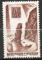 St Pierre Et Miquelon Roc De Langlade 1947  N°325 - Unused Stamps